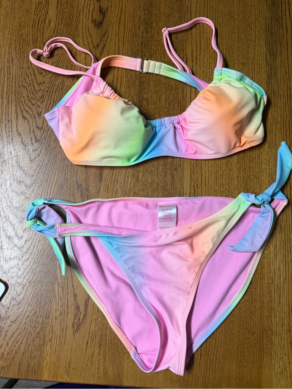 Women’s  Ombre Two-Piece Bikini - Pink Multicolor